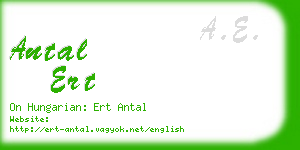antal ert business card